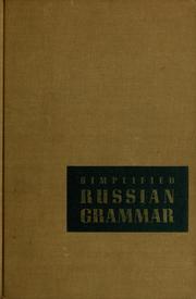 Cover of: Simplified Russian grammar by Mischa H. Fayer