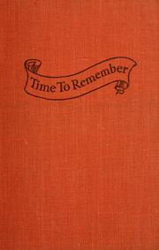 Cover of: Time to remember