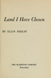 Cover of: Land I have chosen