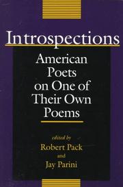 Cover of: Introspections by Robert Pack, Jay Parini