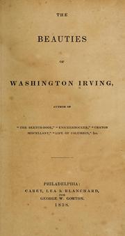 Cover of: The beauties of Washington Irving ...