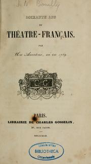 Cover of: Soixante ans du théâtre-français