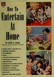 Cover of: Today's Woman how to entertain at home by Sylvia K. Mager