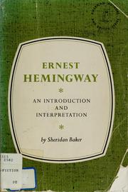 Cover of: Ernest Hemingway by Sheridan Warner Baker
