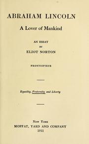 Cover of: Abraham Lincoln: a lover of mankind