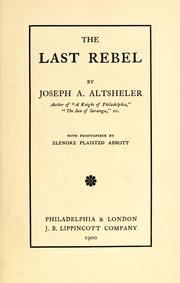 Cover of: The last rebel