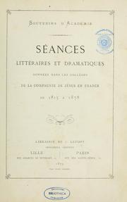 Cover of: Souvenirs d'Académie by Antoine Sengler