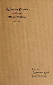 Cover of: Abraham Lincoln by McKinley, William, McKinley, William