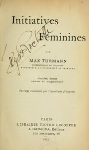 Cover of: Initiatives féminines