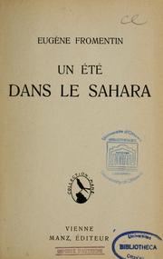 Cover of: Un été dans le Sahara