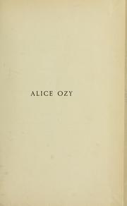 Cover of: Alice Ozy