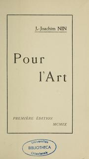 Pour l'art by Joaquín Nin