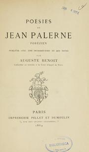 Cover of: Poésies de Jean Palerne, forézien