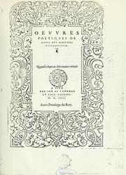 Cover of: Oeuvres poétiques