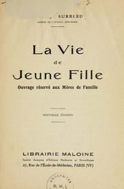 Cover of: La Vie de jeune fille