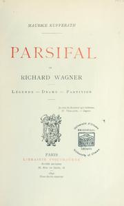 Cover of: Parsifal de Richard Wagner by Maurice Kufferath