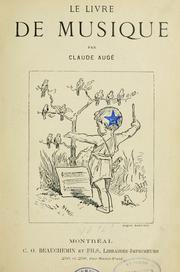 Cover of: Le livre de musique by Claude Augé