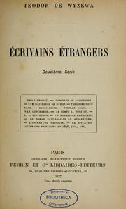 Cover of: Écrivains étrangers 