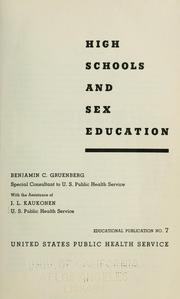 Cover of: High schools and sex education. | United States. Public Health Service.