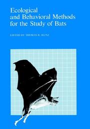 Cover of: ECOL & BEHAV METH STDY BATS