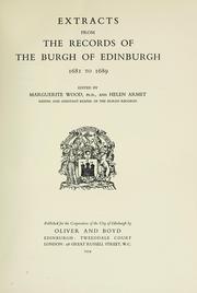 Cover of: Extracts from the records of the Burgh of Edinburgh.