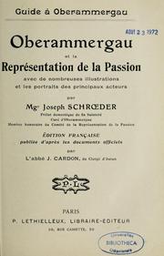 Oberammergau et la représentation de la passion by Joseph Schroeder
