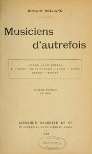 Cover of: Musiciens d'autrefois