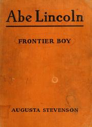 Cover of: Abe Lincoln, frontier boy