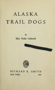Cover of: Alaska trail dogs