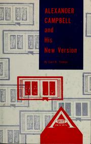Cover of: Alexander Campbell and his new version