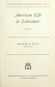 Cover of: American life in literature