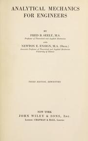 Cover of: Analytical mechanics for engineers by Fred B. Seely