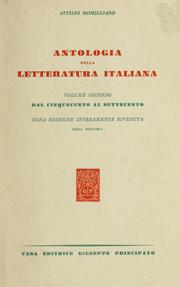 Cover of: Antologia della letteratura italiana by Attilio Momigliano