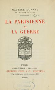 Cover of: La Parisienne et la guerre.