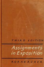 Cover of: Assignments in exposition. by Louise Elizabeth Rorabacher