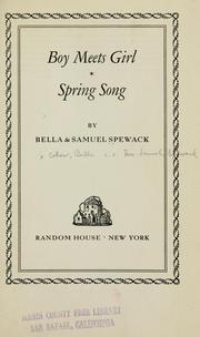 Cover of: Boy meets girl: Spring song