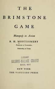 Cover of: The brimstone game by Robert Hargrove Montgomery