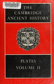 Cover of: The Cambridge ancient history: volume of plates I-V