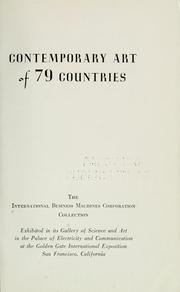 Cover of: Contemporary art of 79 countries.