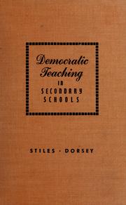 Cover of: Democratic teaching in secondary schools