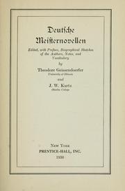 Cover of: Deutsche Meisternovellen