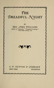 Cover of: The dreadful night by Ben Ames Williams