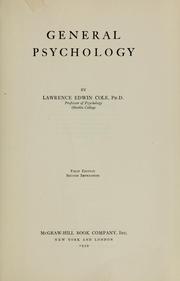 Cover of: General psychology