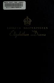 Cover of: Elizabethan drama