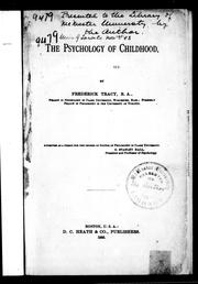 Cover of: The psychology of childhood