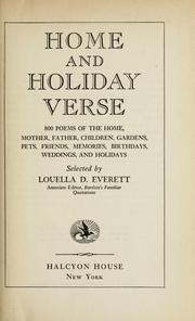 Cover of: Home and holiday verse by Louella D. Everett