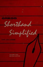 Cover of: Gregg shorthand simplified for colleges by Louis A. Leslie