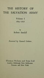 Cover of: The history of the Salvation Army by Robert Sandall