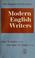 Cover of: Modern English writers