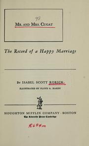 Cover of: Mr. and Mrs. Cugat by Isabel Scott Rorick